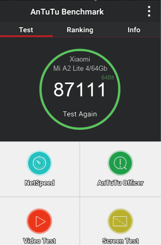 Xiaomi Mi A2 Lite antutu