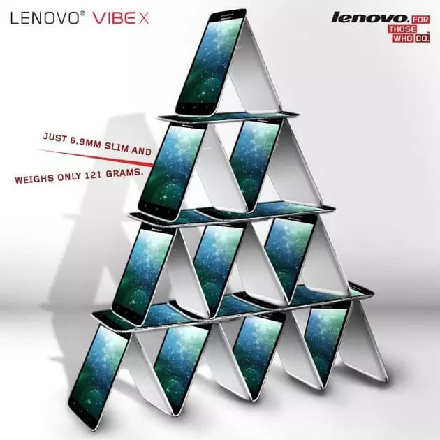 Lenovo строит карточные домики из смартфонов Vibe X